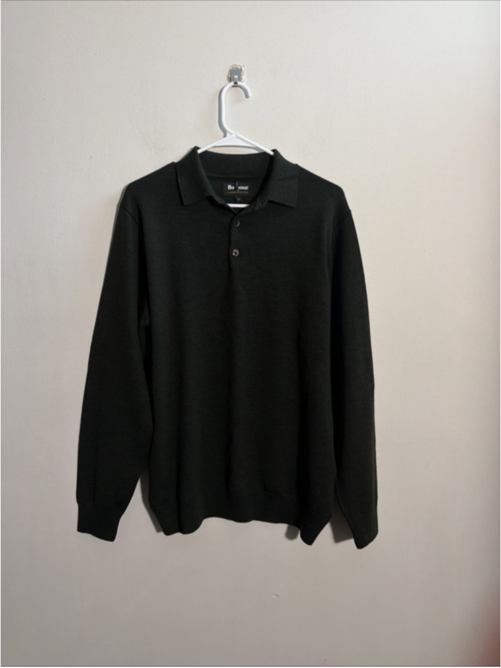 Barbour for Land Rover Merino Wool Sweater Mens Large Pullover Green Men’s Shirt